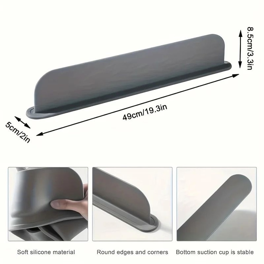 Silicone Sink Splash Guard Water Barrier With Suction Cups 11