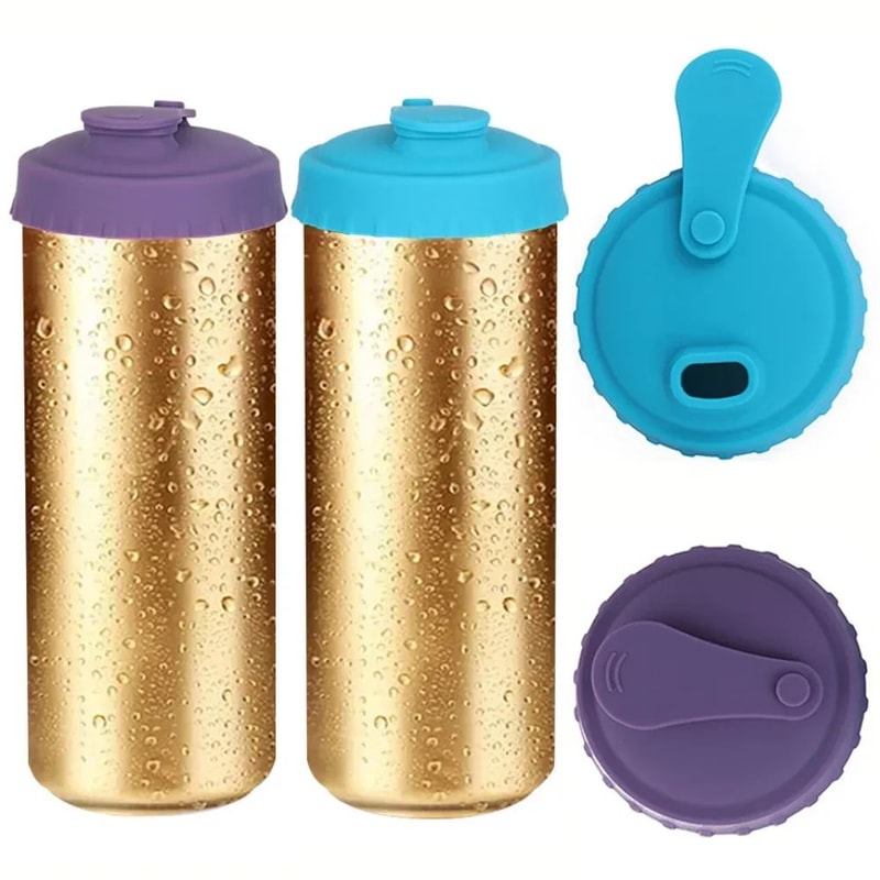 Reusable Silicone Can Lids 6PCS Soda And Beverage Cover 2