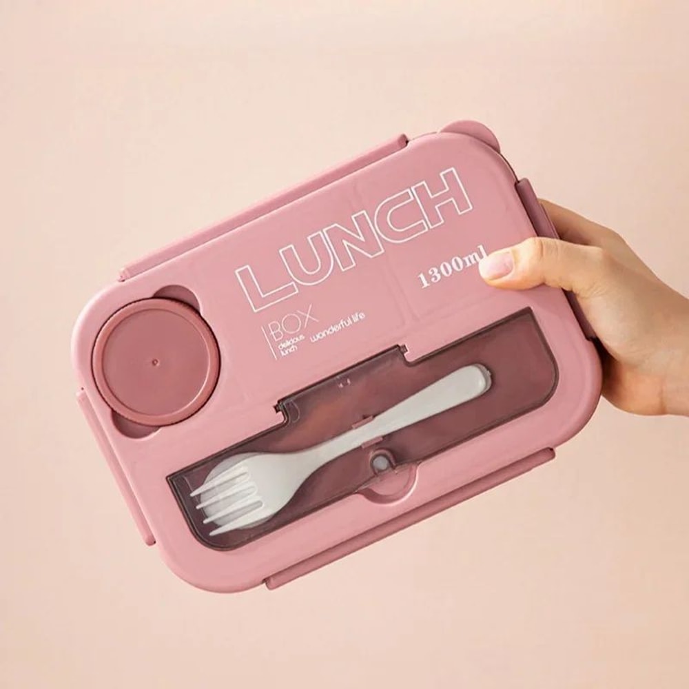 1300ML Portable Bento Lunch Box With Compartments And Utensils 8