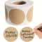 Kraft Paper Round Label Stickers 500PCS Self Adhesive Roll 0