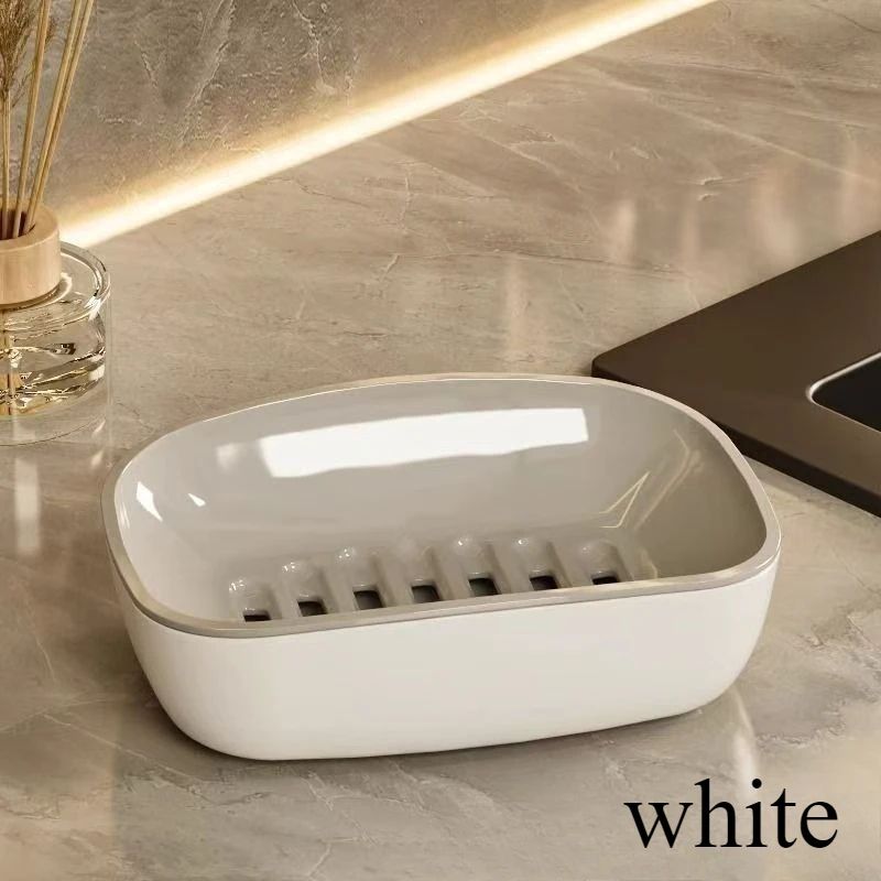 Double Layer Soap Dish With Drain Self Draining Holder 10