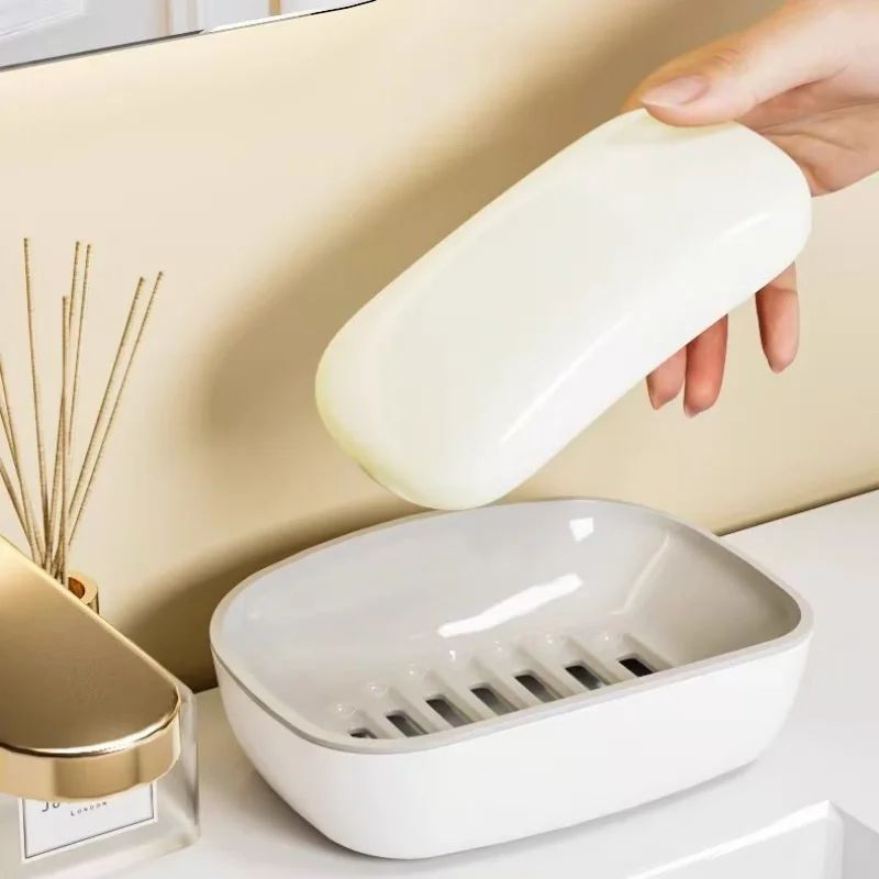 Double Layer Soap Dish With Drain Self Draining Holder 7