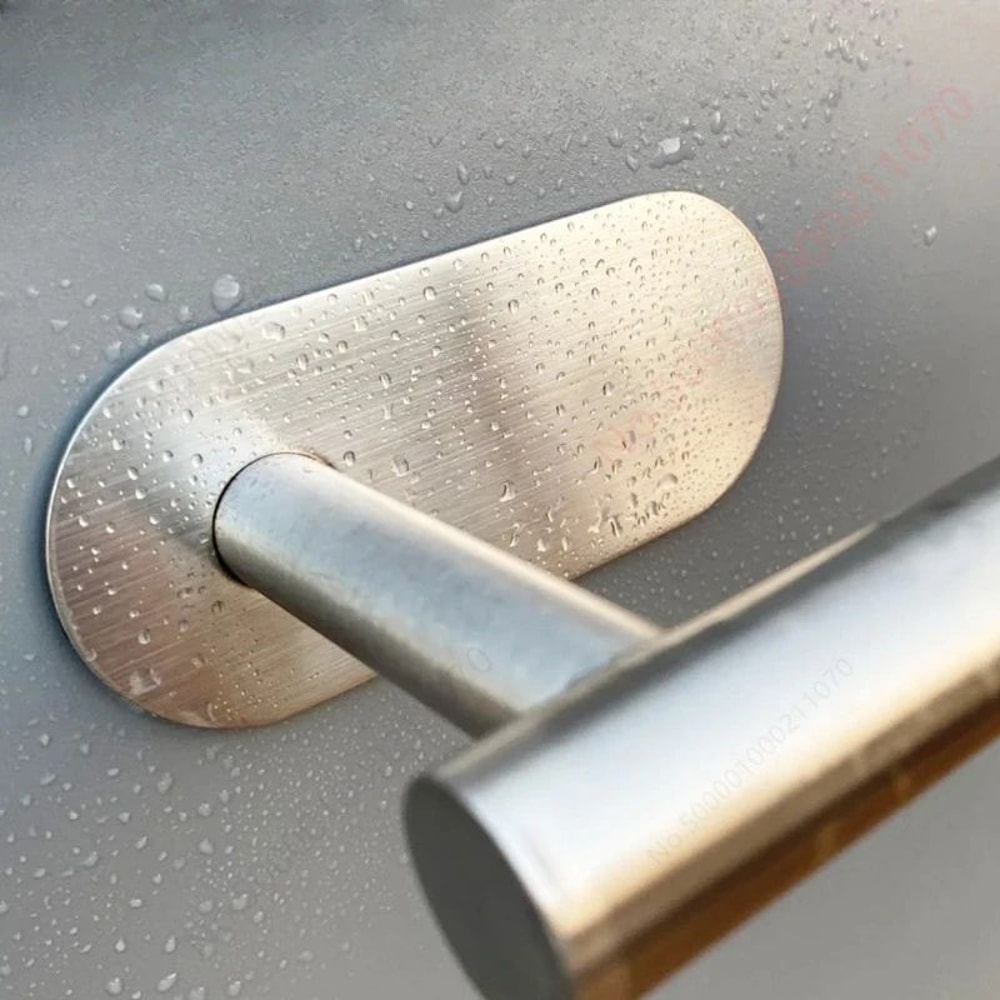 Adhesive Toilet Paper Holder Wall Mounted Tissue Rack 0