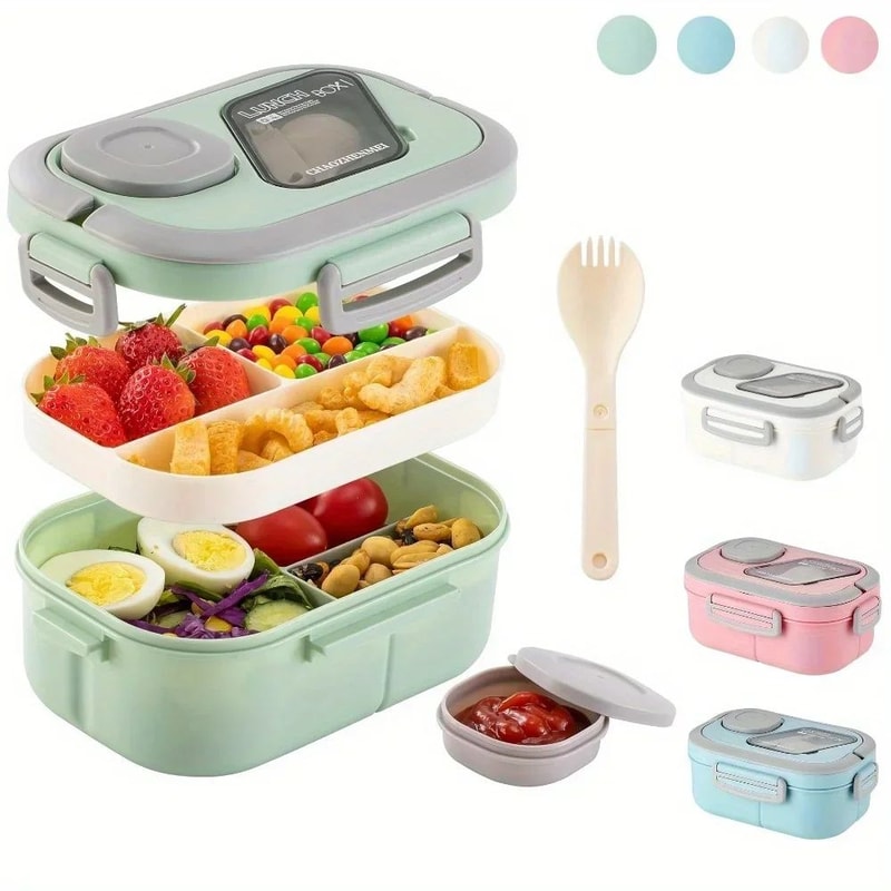 405 Oz Bento Lunch Box Leakproof 4 Compartment Food Container 0