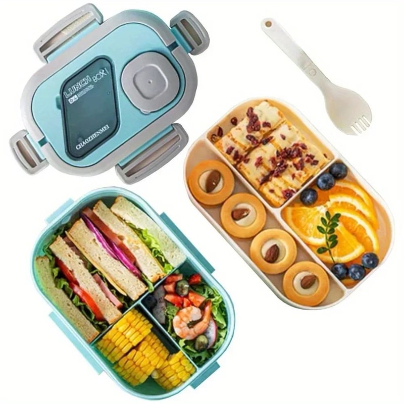 405 Oz Bento Lunch Box Leakproof 4 Compartment Food Container 7