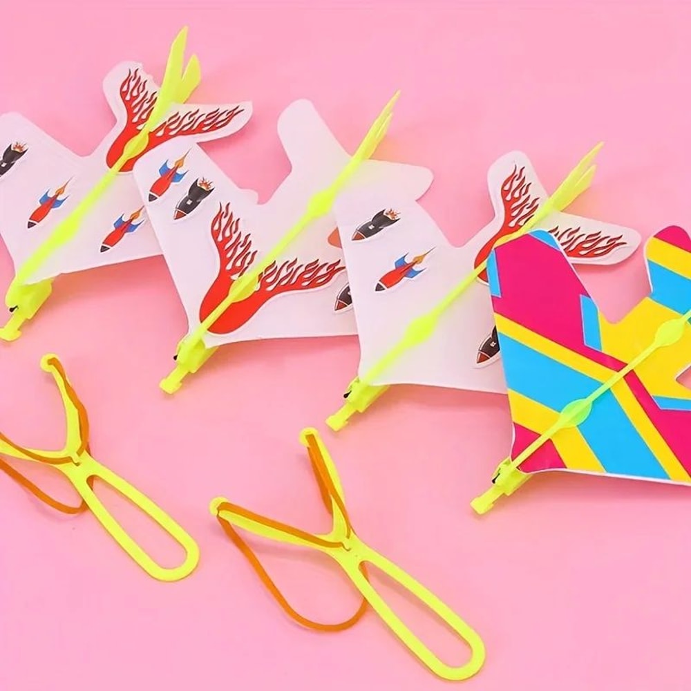 Slingshot Airplane Toy With Flash Lights Outdoor Flying Toy 3