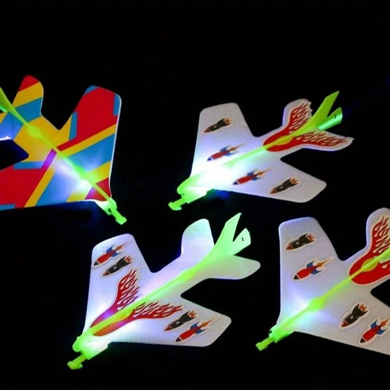 Slingshot Airplane Toy With Flash Lights Outdoor Flying Toy 5