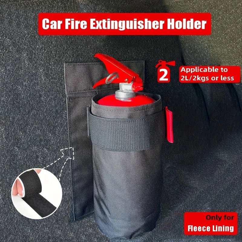 Oxford Fabric Car Fire Extinguisher Holder Trunk Organizer 0