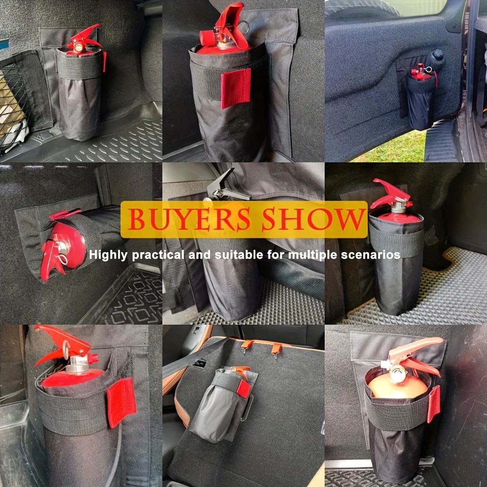 Oxford Fabric Car Fire Extinguisher Holder Trunk Organizer 2