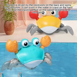 baby bath crab toy clockwork water play pull string toy