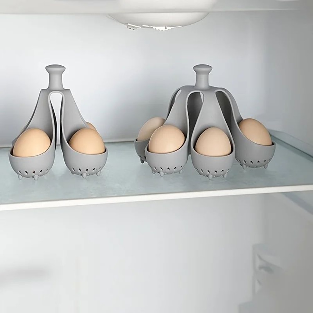 Silicone Egg Cooker Holder For Steaming 4 Or 6 Eggs 10