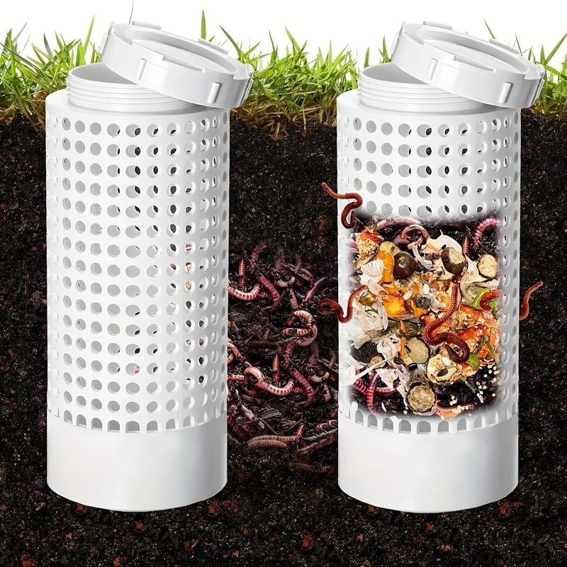 Worm Composting Tube Bin For Garden Soil Nutrient Fertilizer 0