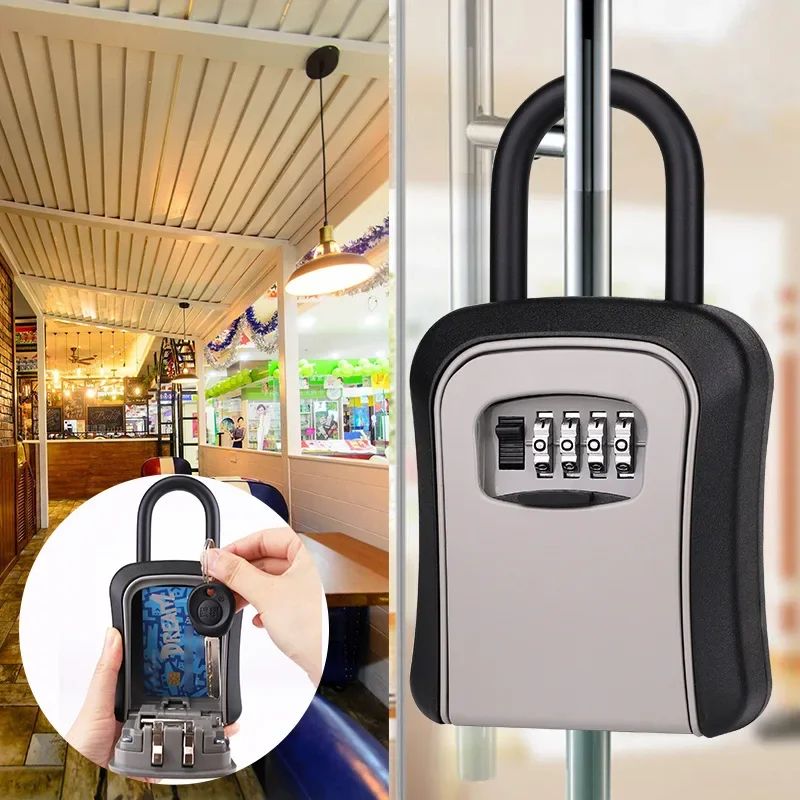 4 Digit Key Lock Box Waterproof Outdoor Key Storage 1