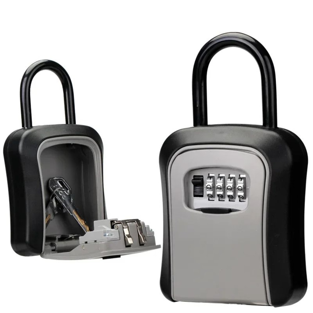 4 Digit Key Lock Box Waterproof Outdoor Key Storage 5