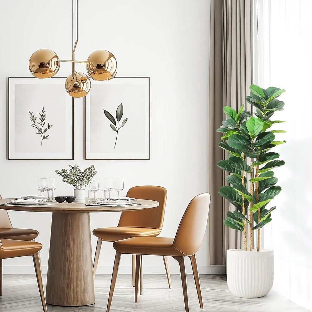 Artificial Fiddle Leaf Fig Tree With Pot For Home Decor 9