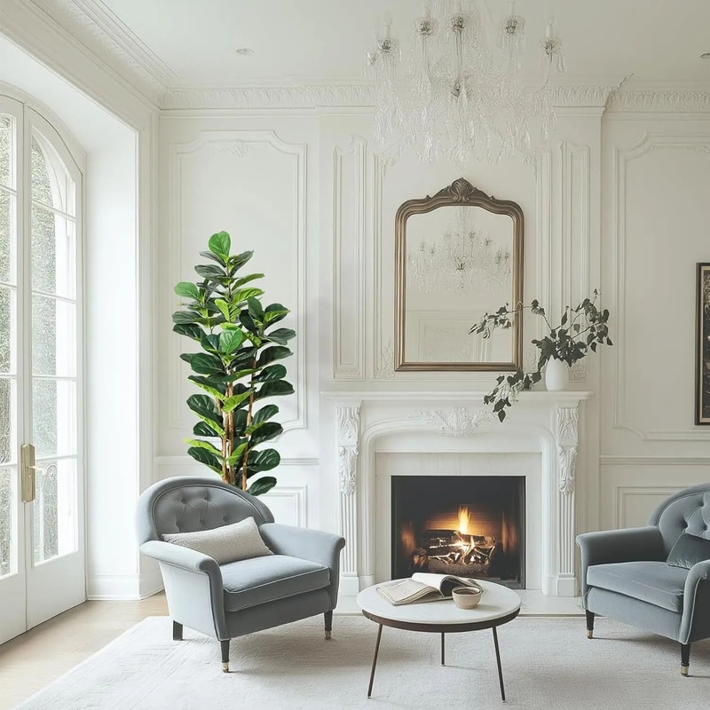 Artificial Fiddle Leaf Fig Tree With Pot For Home Decor 10