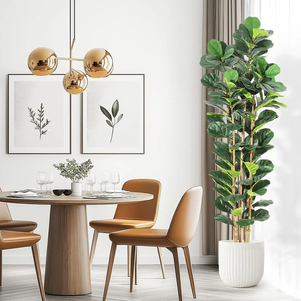 Artificial Fiddle Leaf Fig Tree With Pot For Home Decor 11