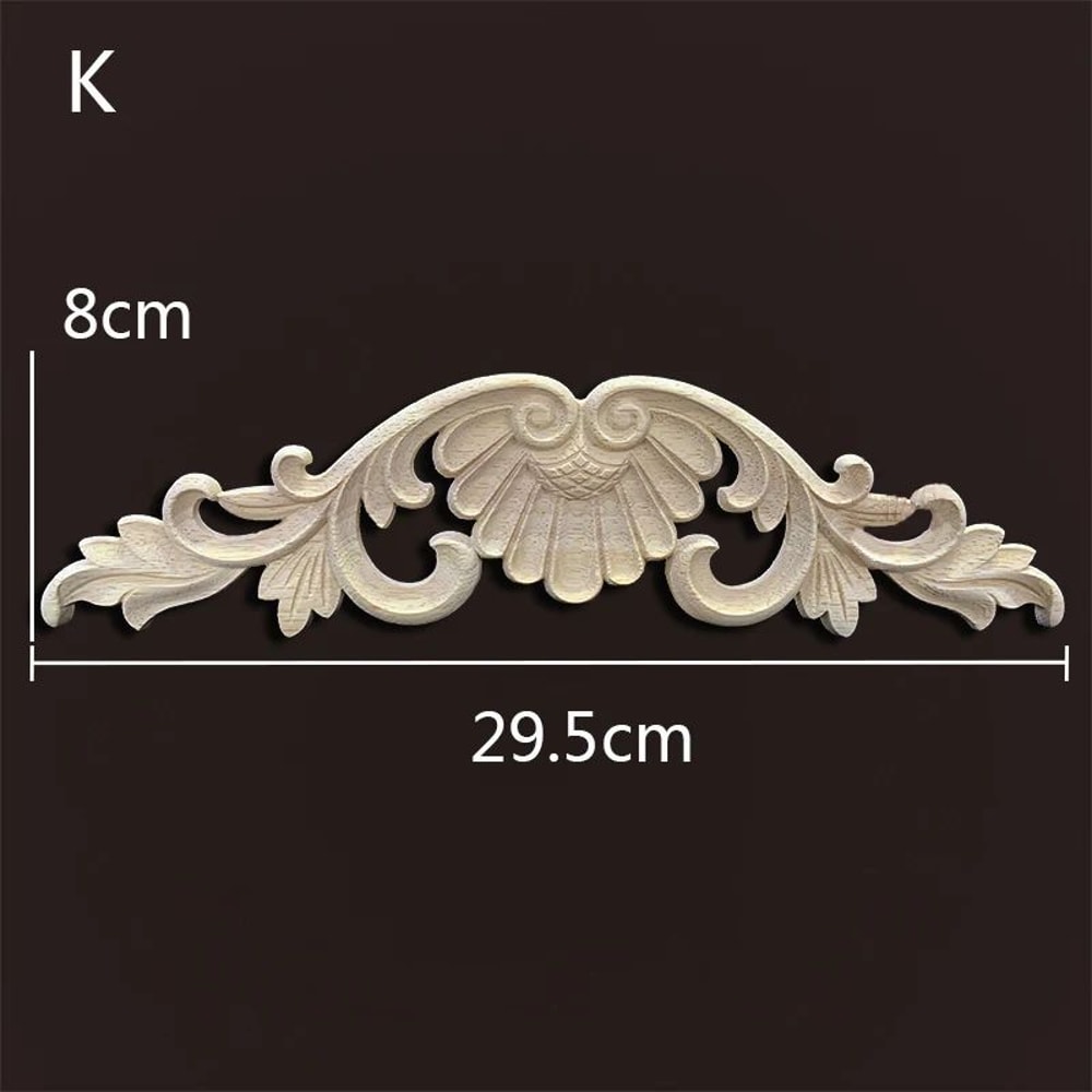 Vintage Floral Wood Appliques For Furniture Decoration 20