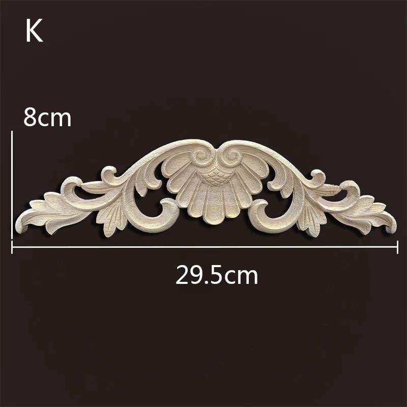 Vintage Floral Wood Appliques For Furniture Decoration 20