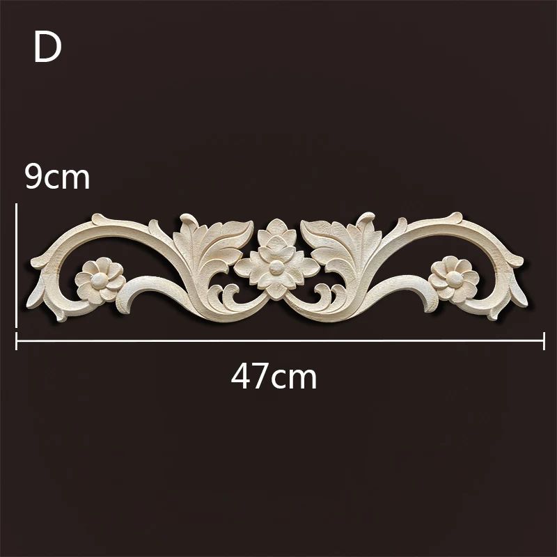 Vintage Floral Wood Appliques For Furniture Decoration 10