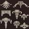 Floral Wood Corner Appliques For Furniture Decor 0