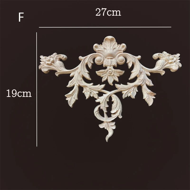 Floral Wood Corner Appliques For Furniture Decor 25