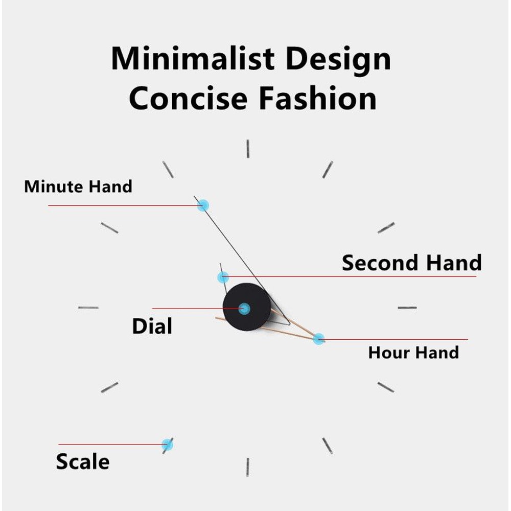DIY Minimalist Wall Clock Modern Home Decor 8