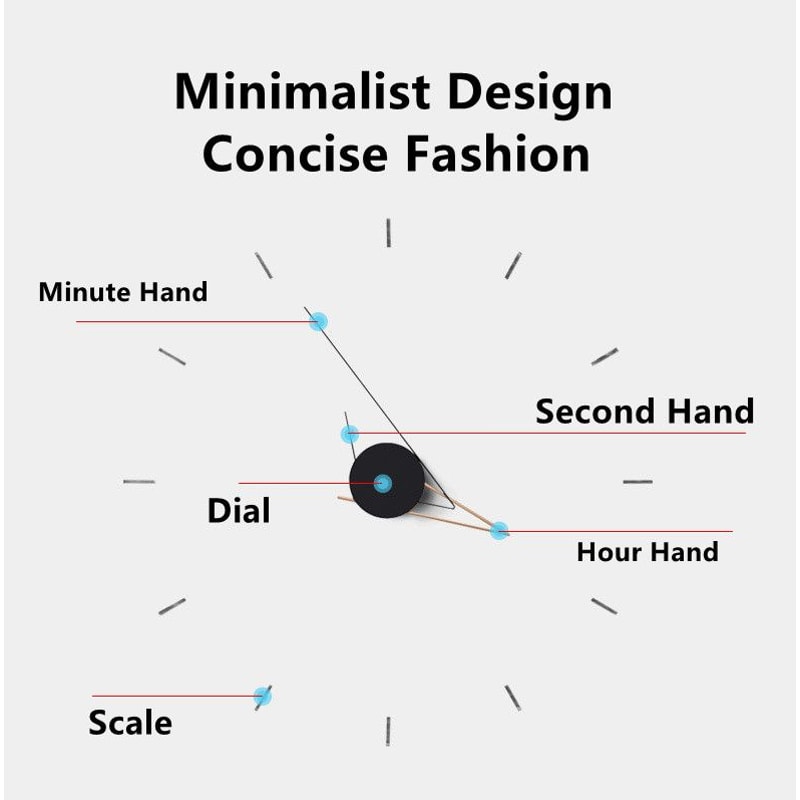 DIY Minimalist Wall Clock Modern Home Decor 8