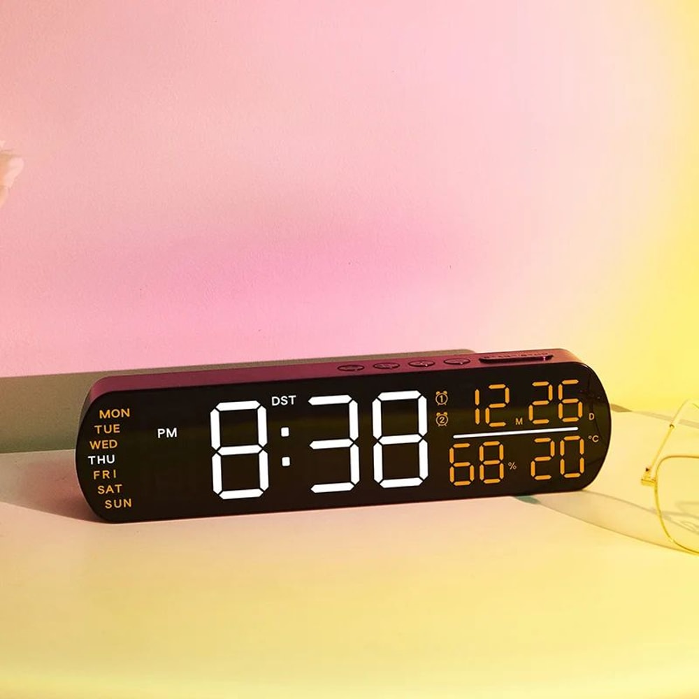LED Digital Alarm Clock With Temperature And Humidity 8