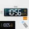 Large LED Digital Wall Clock With Remote Control 12