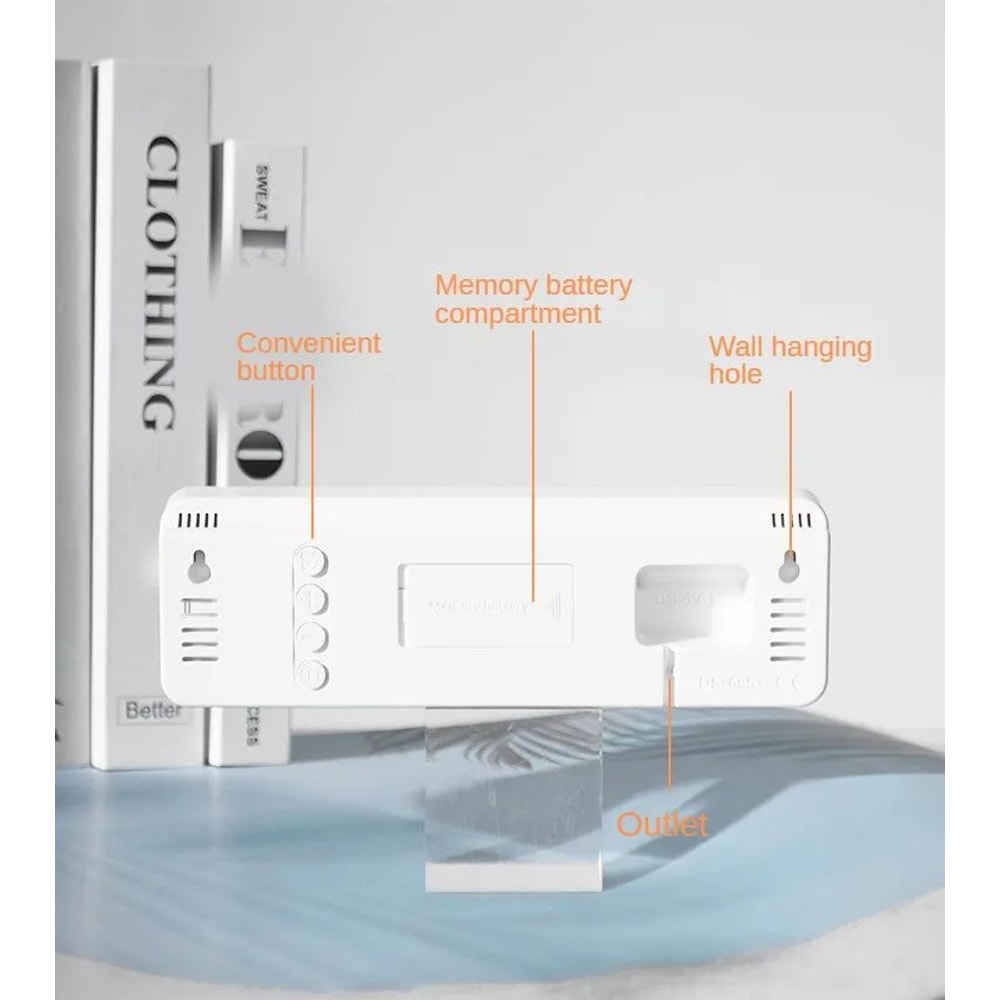 Large LED Digital Wall Clock With Temperature And Humidity 8