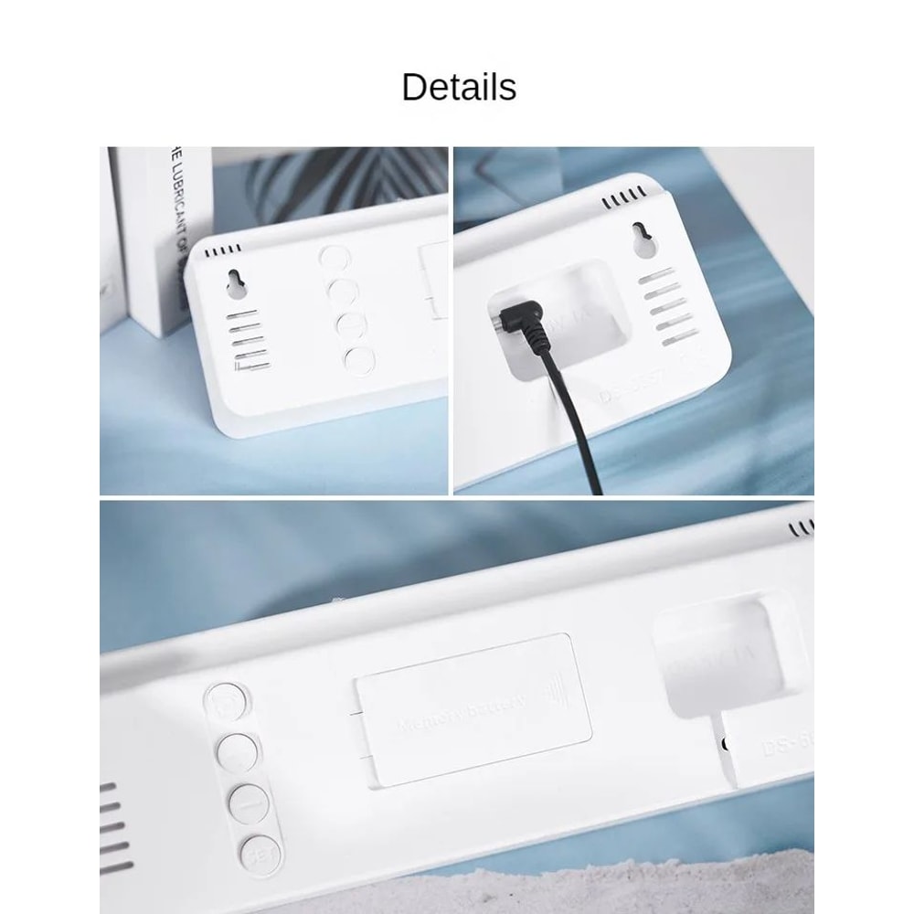 Large LED Digital Wall Clock With Temperature And Humidity 9