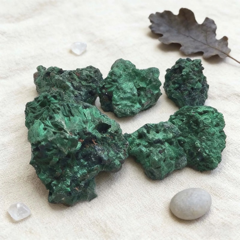 Natural Raw Malachite Crystal Stone Decor 5