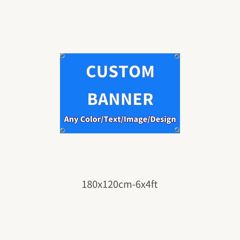 Custom Polyester Banner With Grommets Indoor Outdoor Decor 10