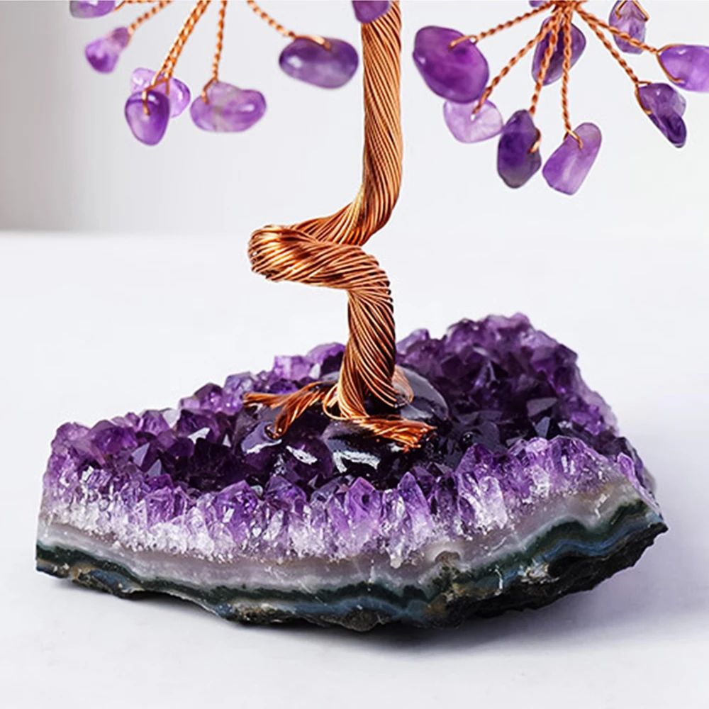 Amethyst Crystal Tree Of Life Desk Decor 3