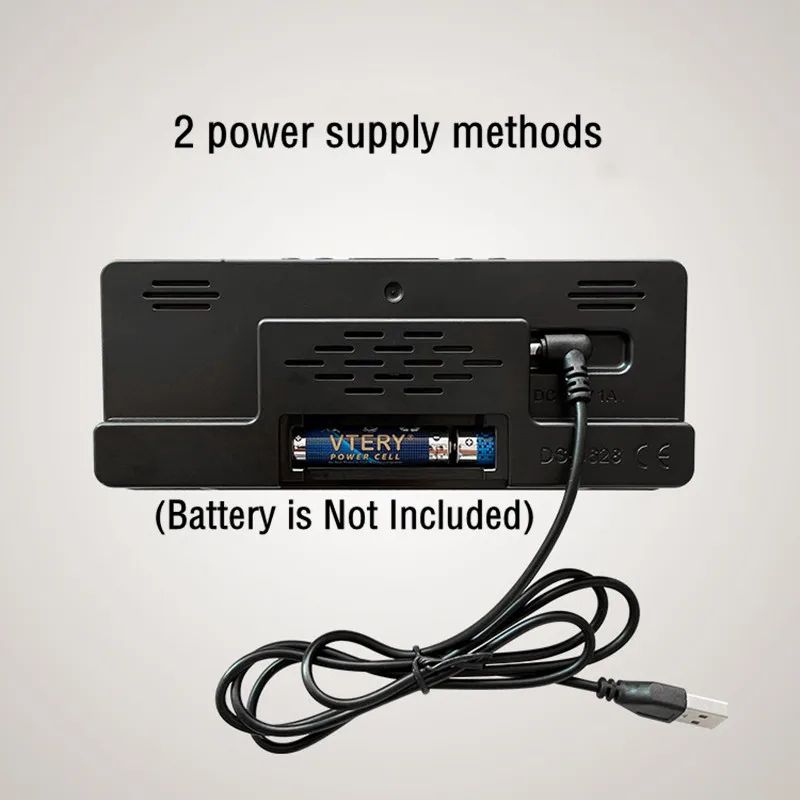 LED Mirror Digital Alarm Clock With Voice Control 8