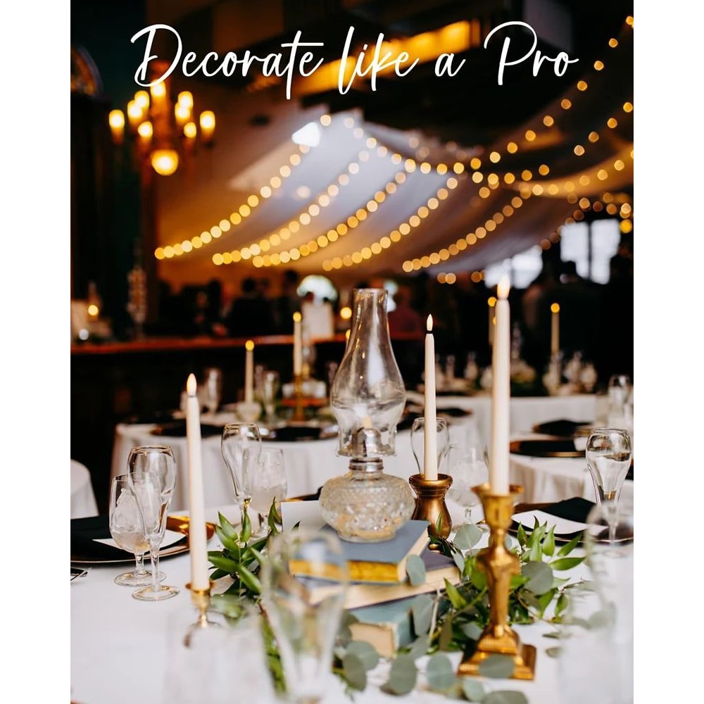 Flameless LED Taper Candles Set With Flickering Light 6