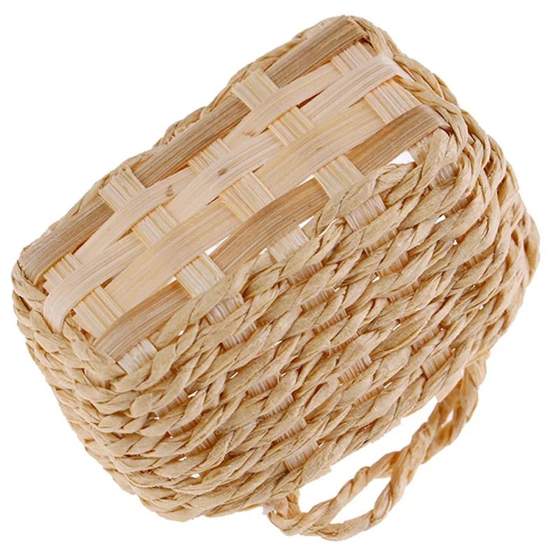 Mini Dollhouse Rattan Basket Decoration 4