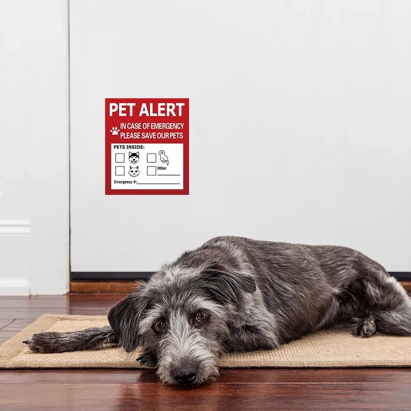 Pet Alert Emergency Window Sticker Set 6