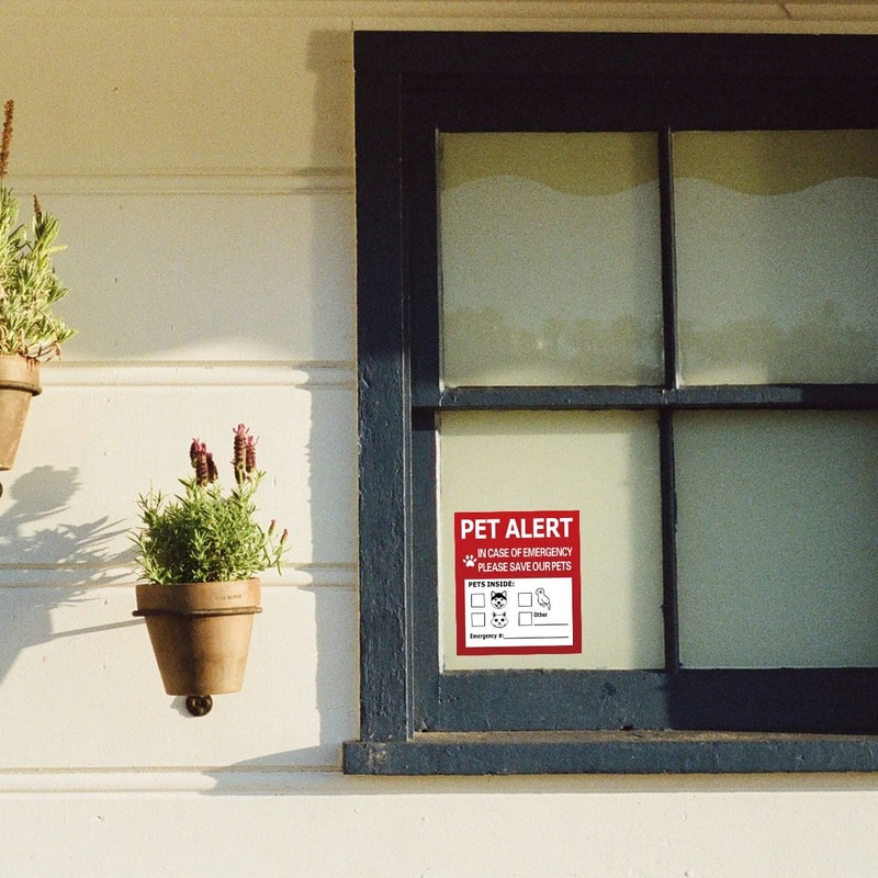 Pet Alert Emergency Window Sticker Set 7