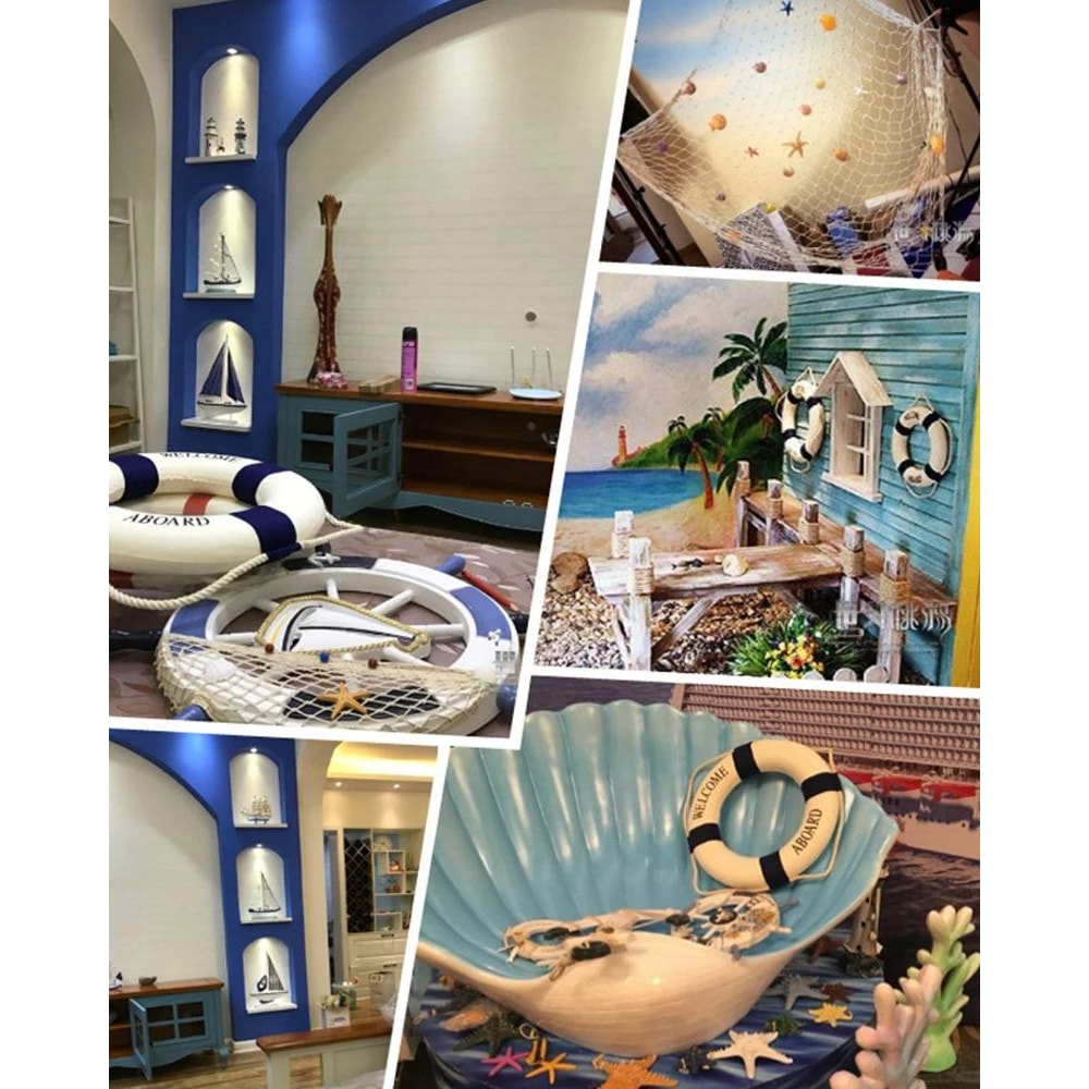 Nautical Fishing Net Wall Hanging Decor 8