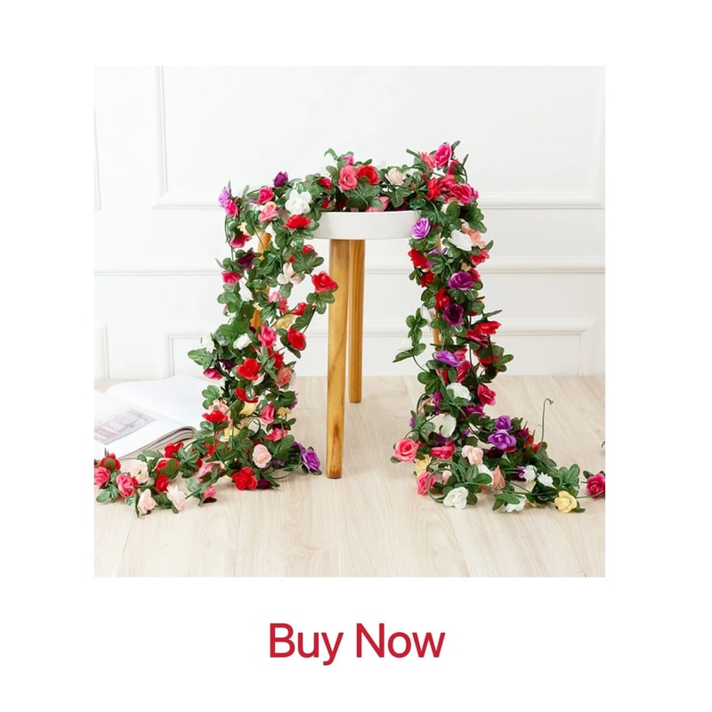 Artificial Ivy Vine Garland 75M Realistic Green Decor 7