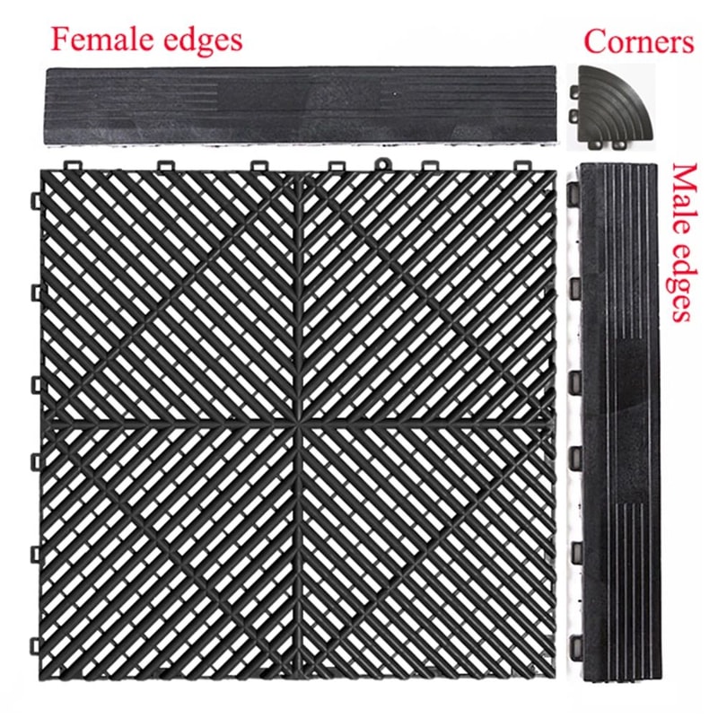 Interlocking Garage Floor Tiles Portable Outdoor Flooring 7