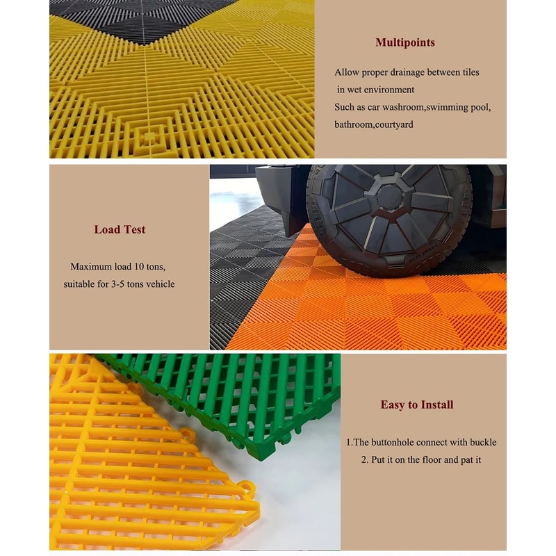 Interlocking Garage Floor Tiles Portable Outdoor Flooring 9
