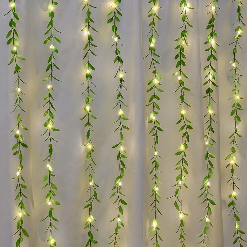 Artificial Ivy Garland With LED Lights Hanging Vine Decor 4