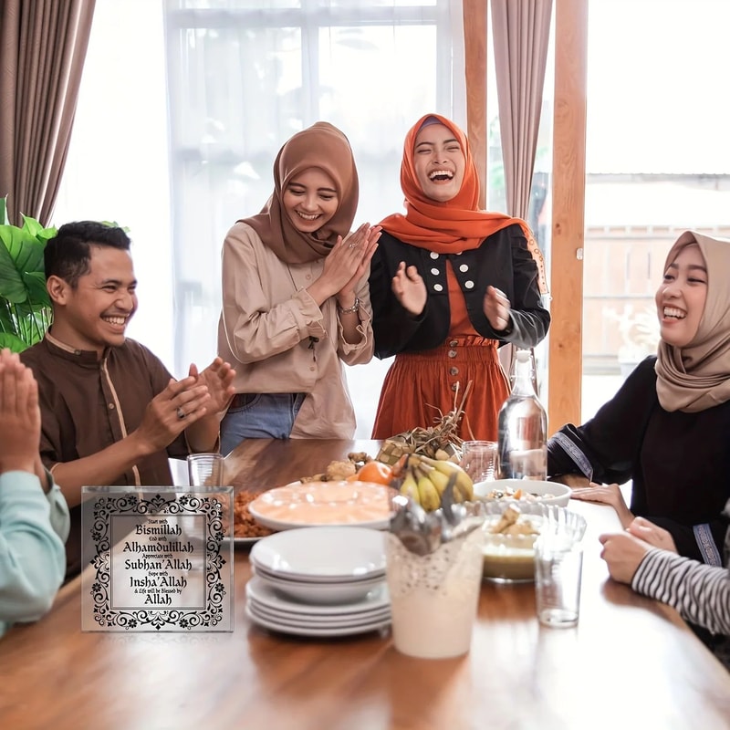 Eid Ramadan Acrylic Desktop Sign Islamic Decor Ornament 3