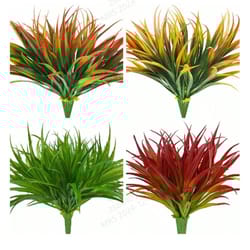 uv resistant artificial outdoor plants tall grass set