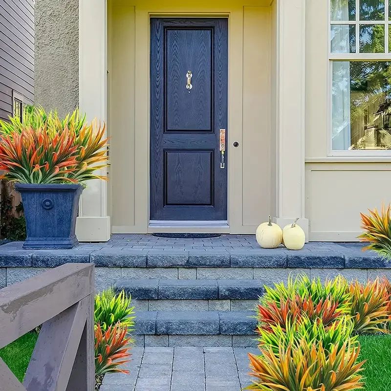 UV Resistant Artificial Outdoor Plants Tall Grass Set 1