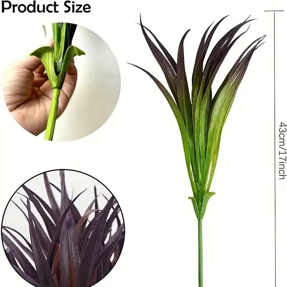UV Resistant Artificial Outdoor Plants Tall Grass Set 6
