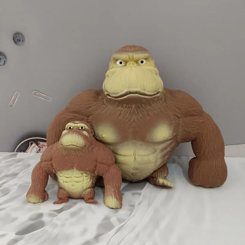 Funny Stretchable Gorilla Figurine Squeeze Toy Decor 6